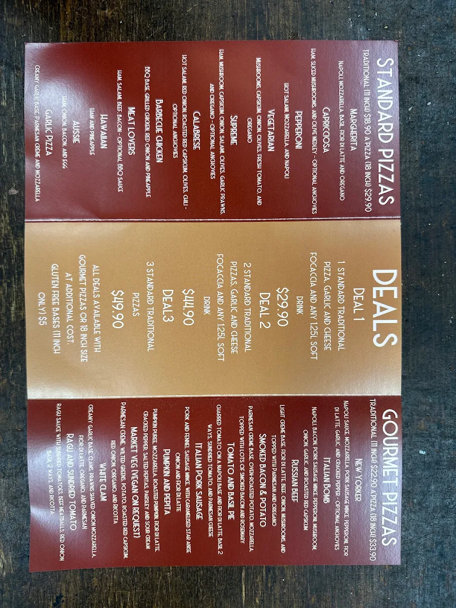 Menu, Angelette