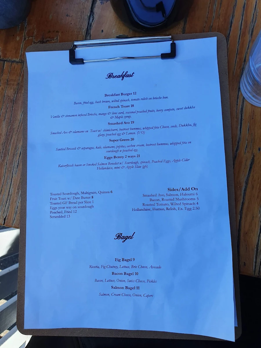 Menu, Cafe Omnia - Cafe & Events Space