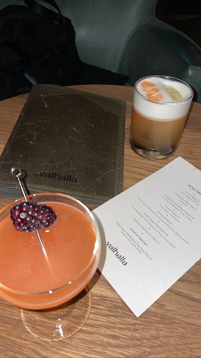 Menu, Valhalla
