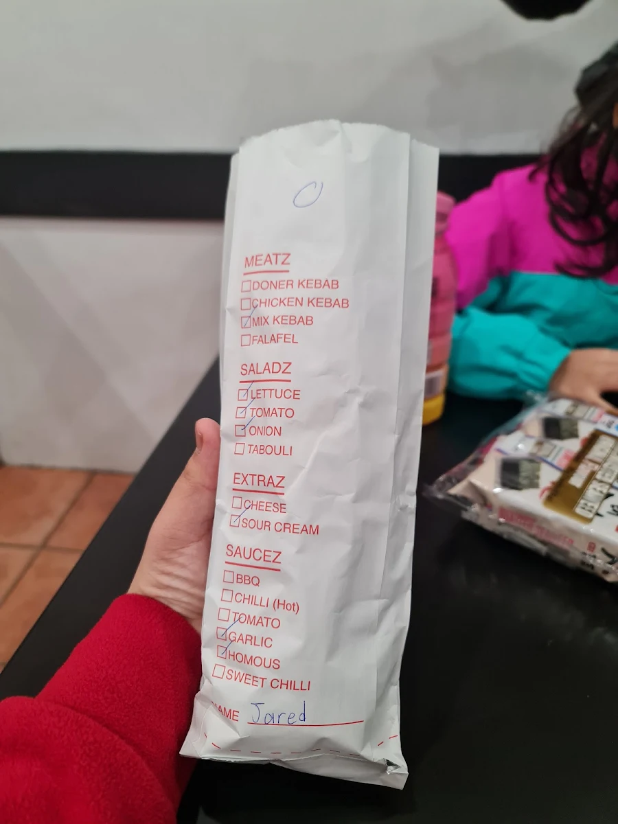 Menu, Kebabz