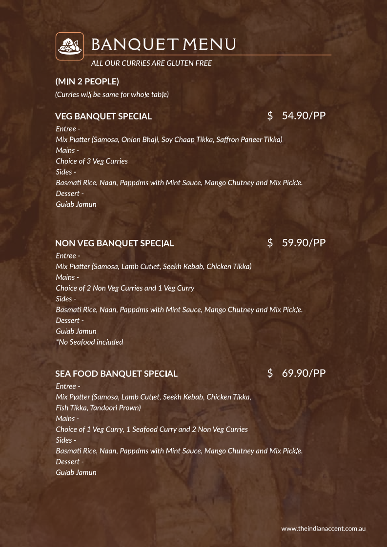 Menu, The Indian Accent Cuisine