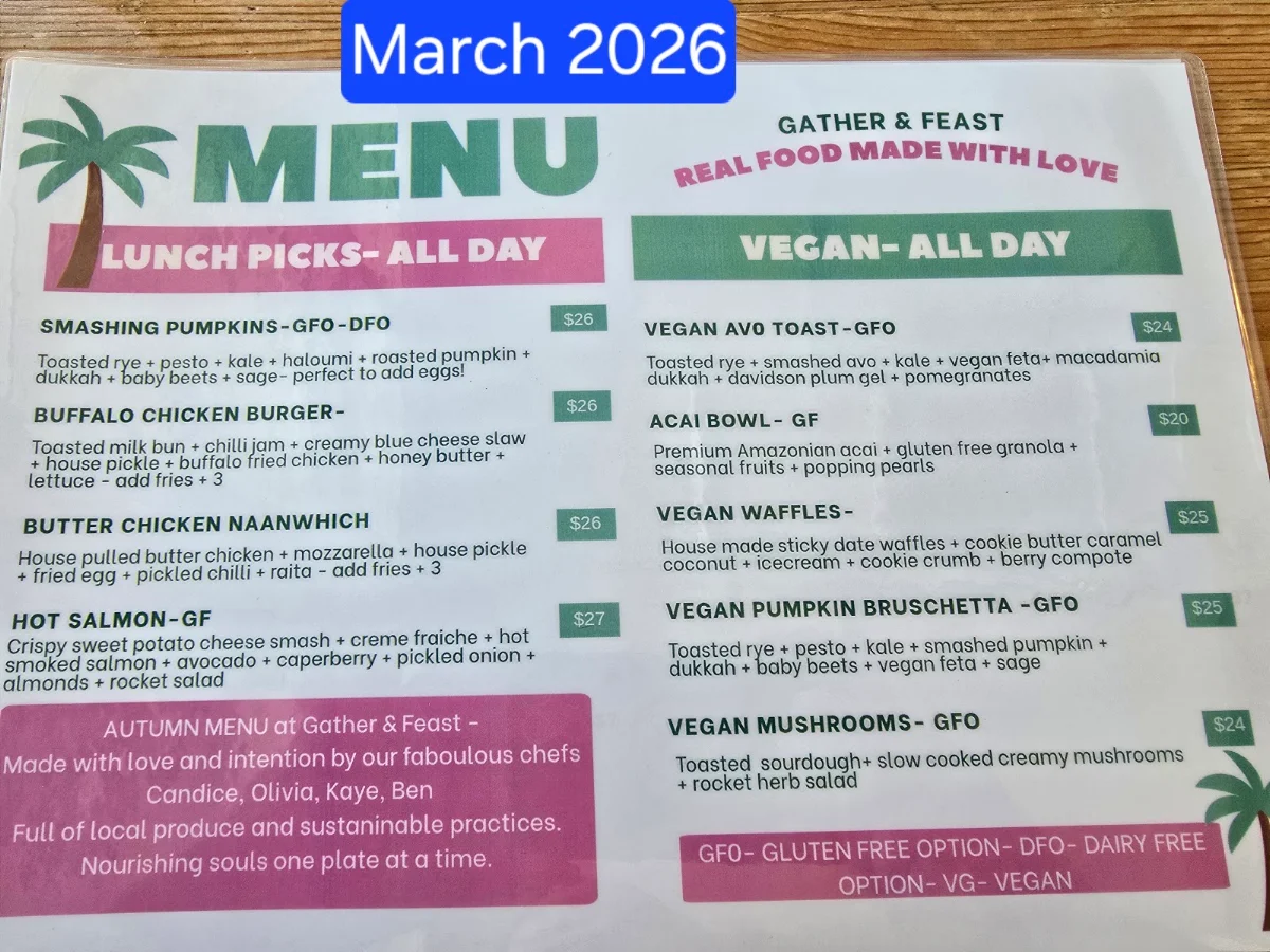 Menu, Gather & Feast