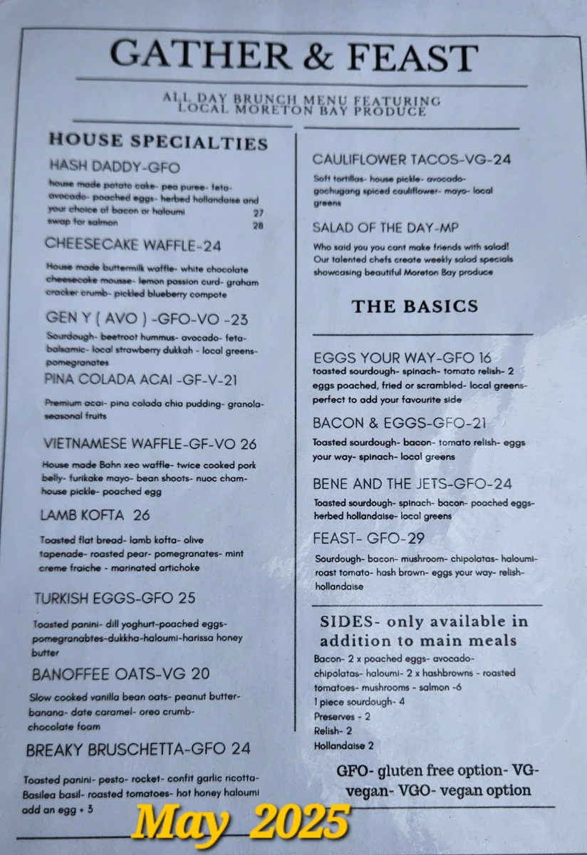Menu, Gather & Feast