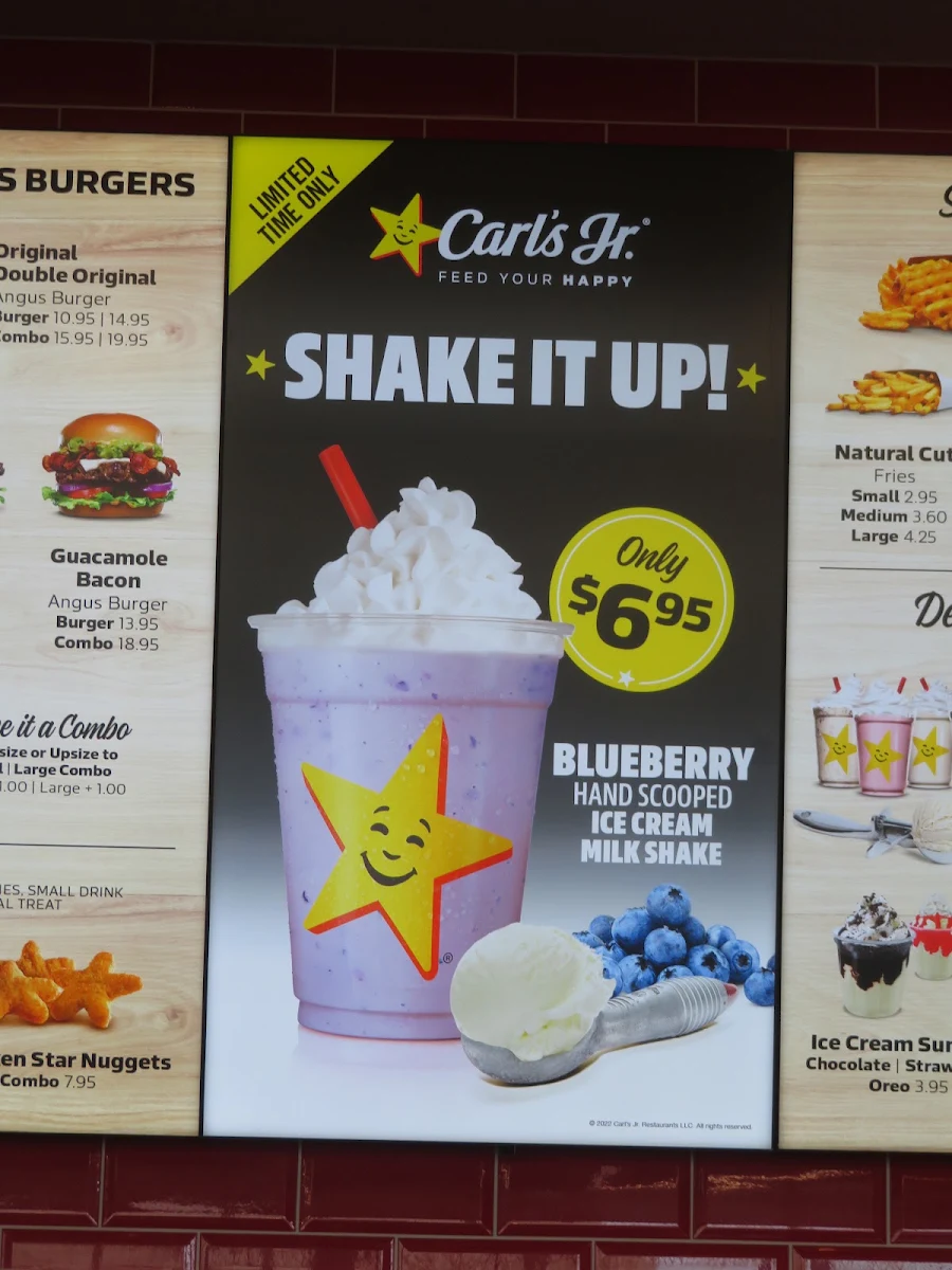 Menu, Carl's Jr. Pooraka