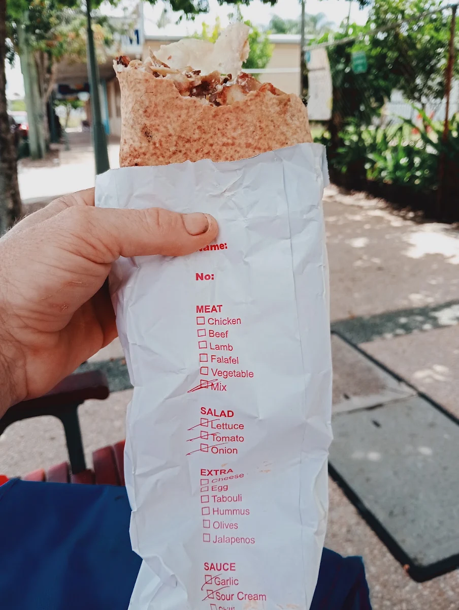 Menu, Zillmere Kebab's