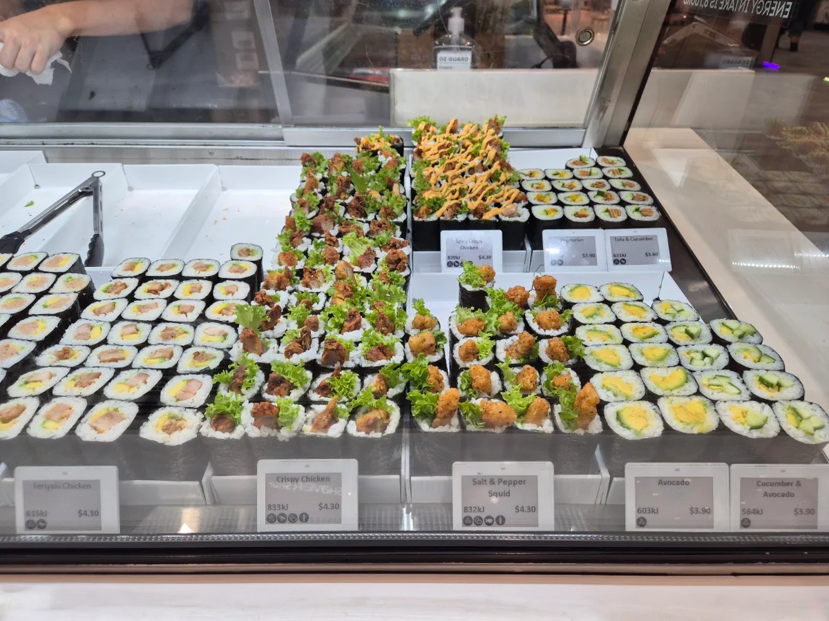 Menu, Sushi Sushi Wendouree