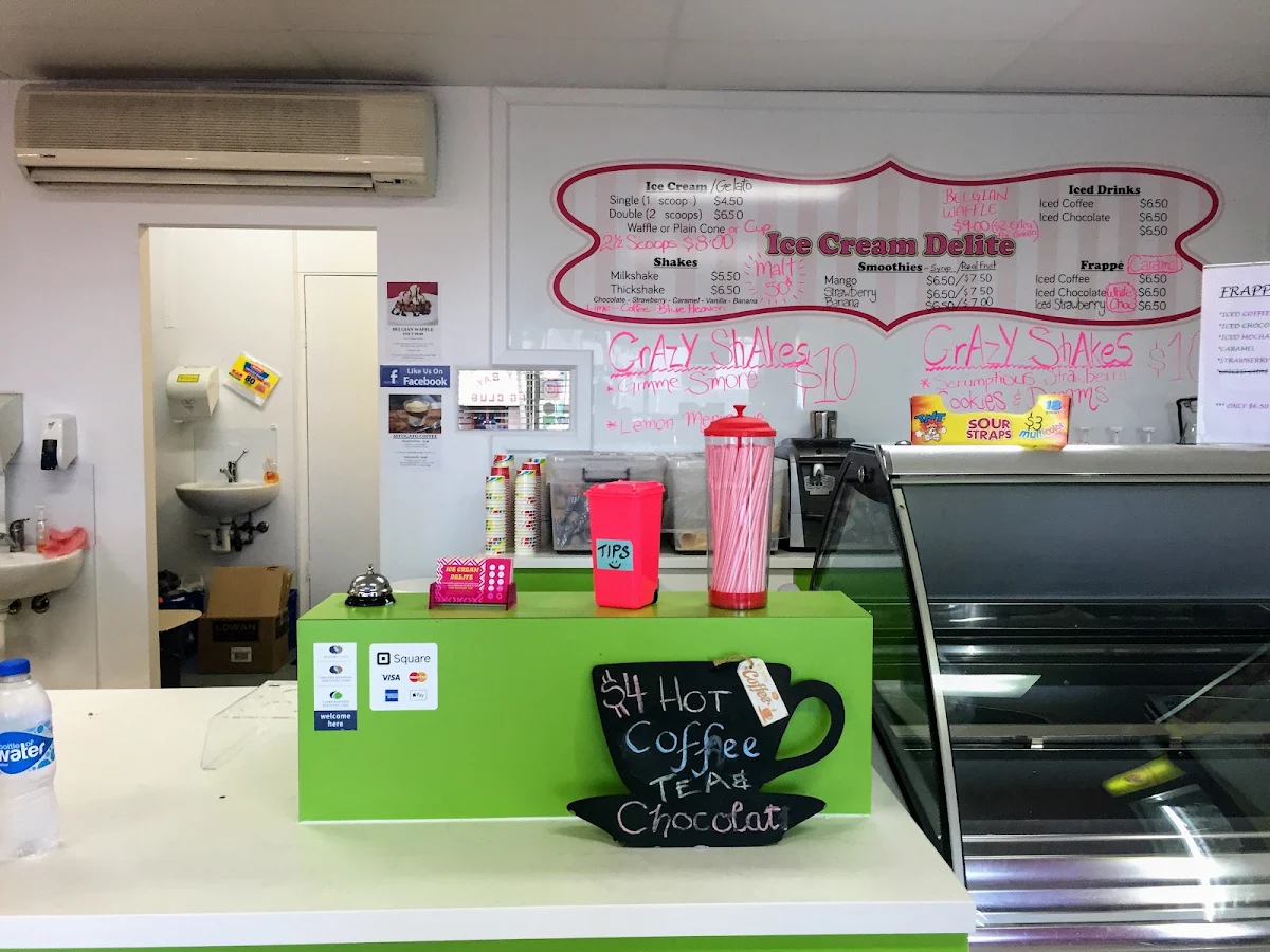 Menu, Ice Cream Delite