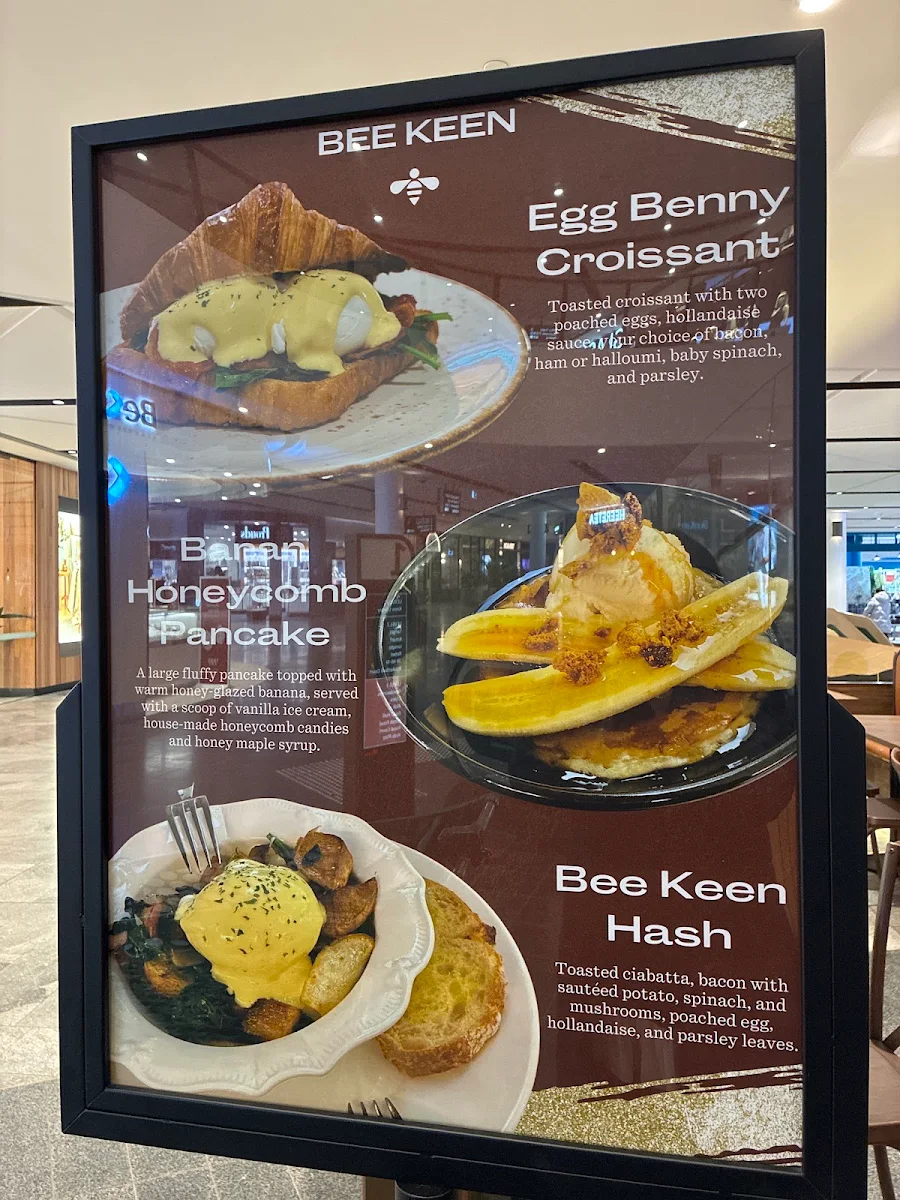 Menu, Bee Keen Cafe Knox