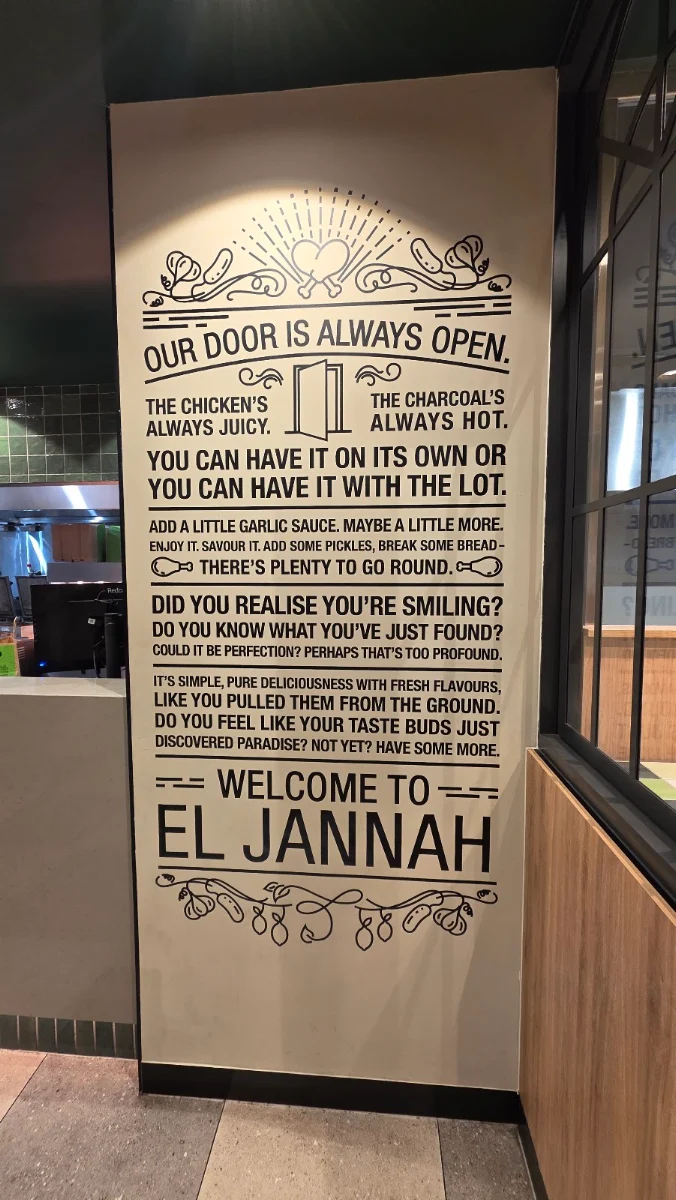 Menu, El Jannah Chicken Lindfield