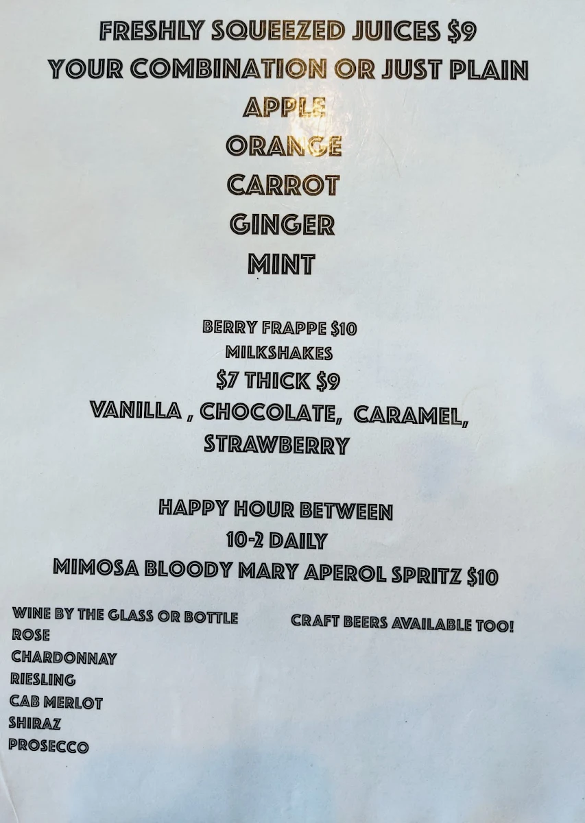 Menu, Thelma & Louise