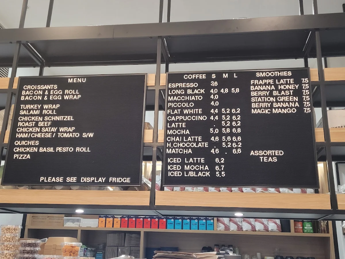 Menu, Central Station Espresso