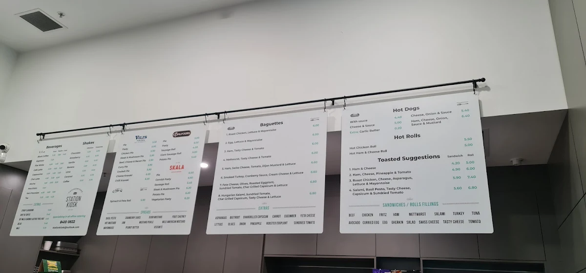 Menu, Central Station Espresso