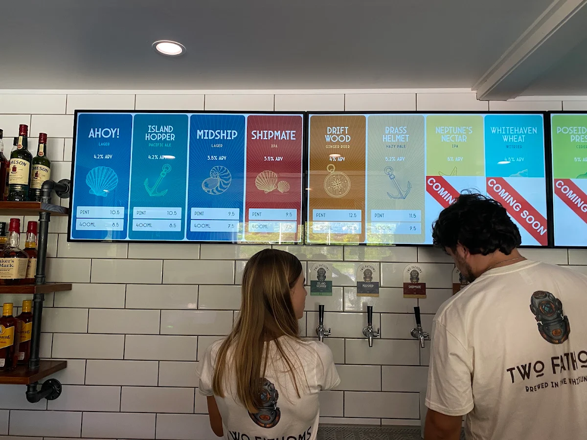Menu, Two Fathoms Brewing