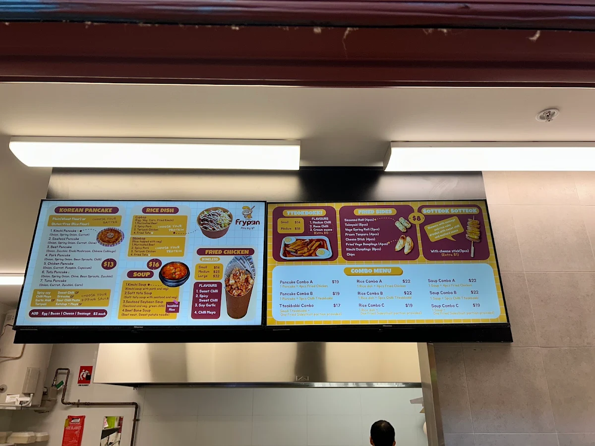 Menu, Frypan pick flip go