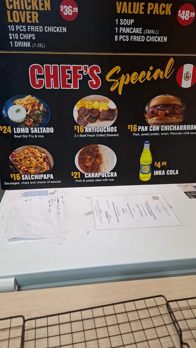 Menu, Frypan pick flip go