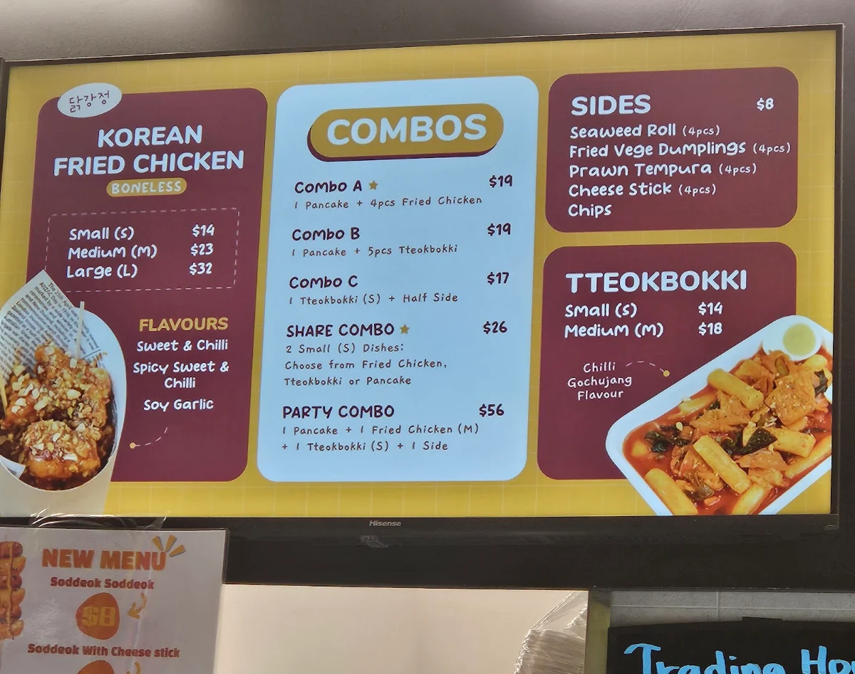 Menu, Frypan pick flip go