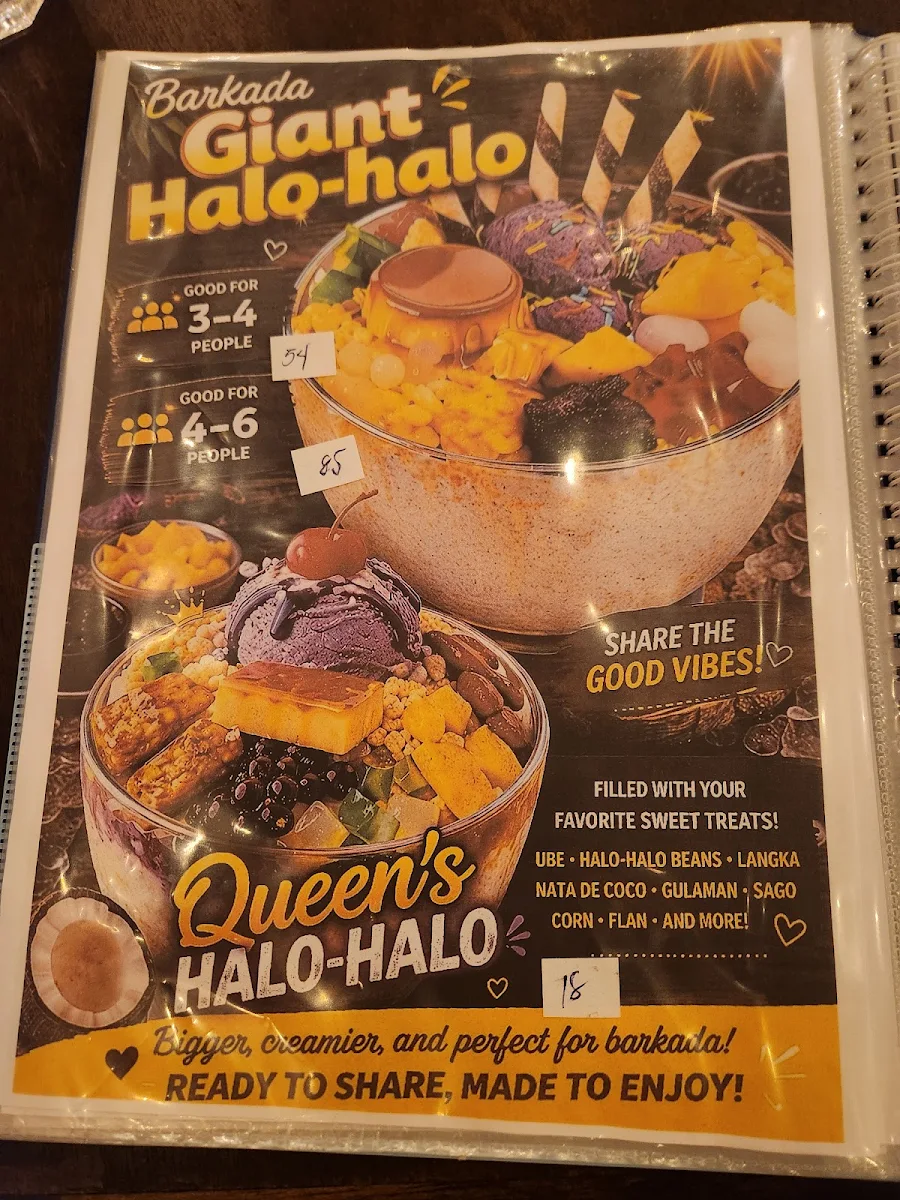 Menu, Lugaw Queen Restaurant