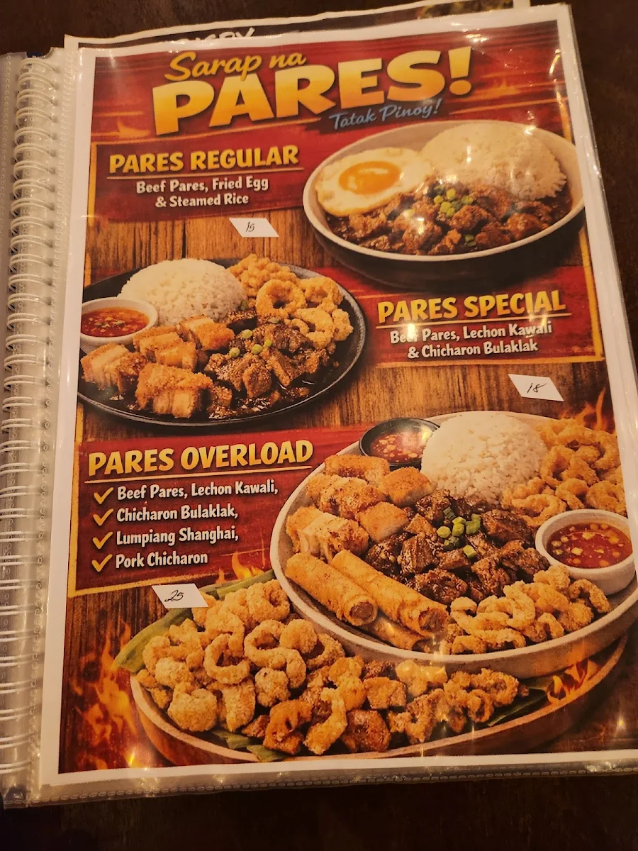 Menu, Lugaw Queen Restaurant