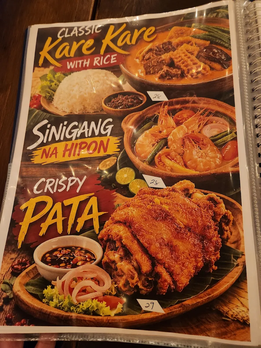 Menu, Lugaw Queen Restaurant