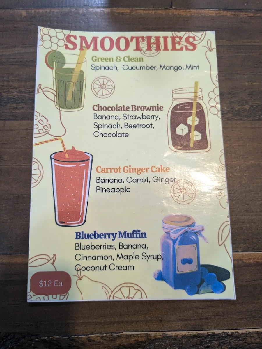 Menu, The Country Bakehouse
