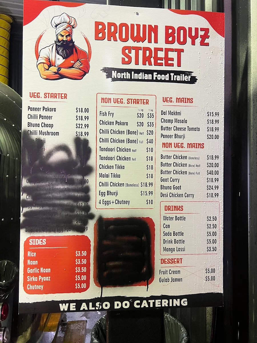 Menu, Brown Boyz Street