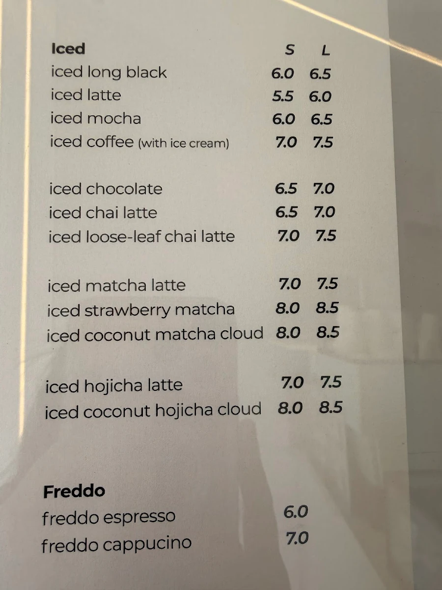 Menu, KĀYA Espresso Bar