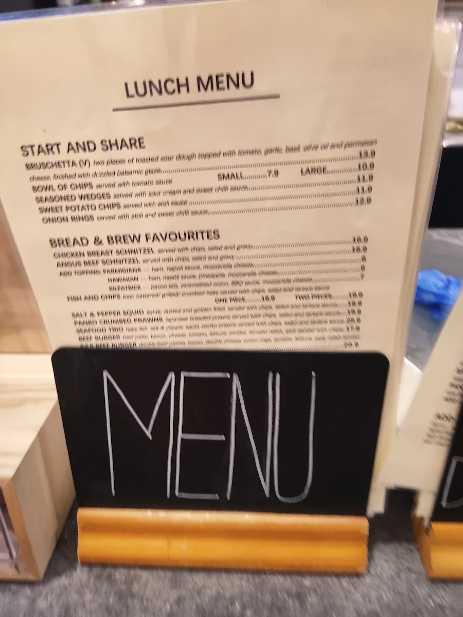 Menu, Bread and Brew