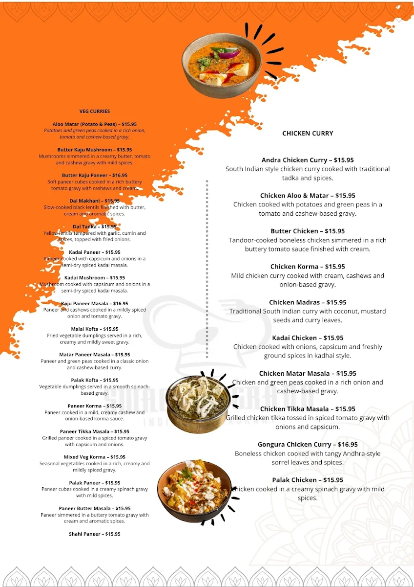 Menu, Swagath Grand GlenHuntly
