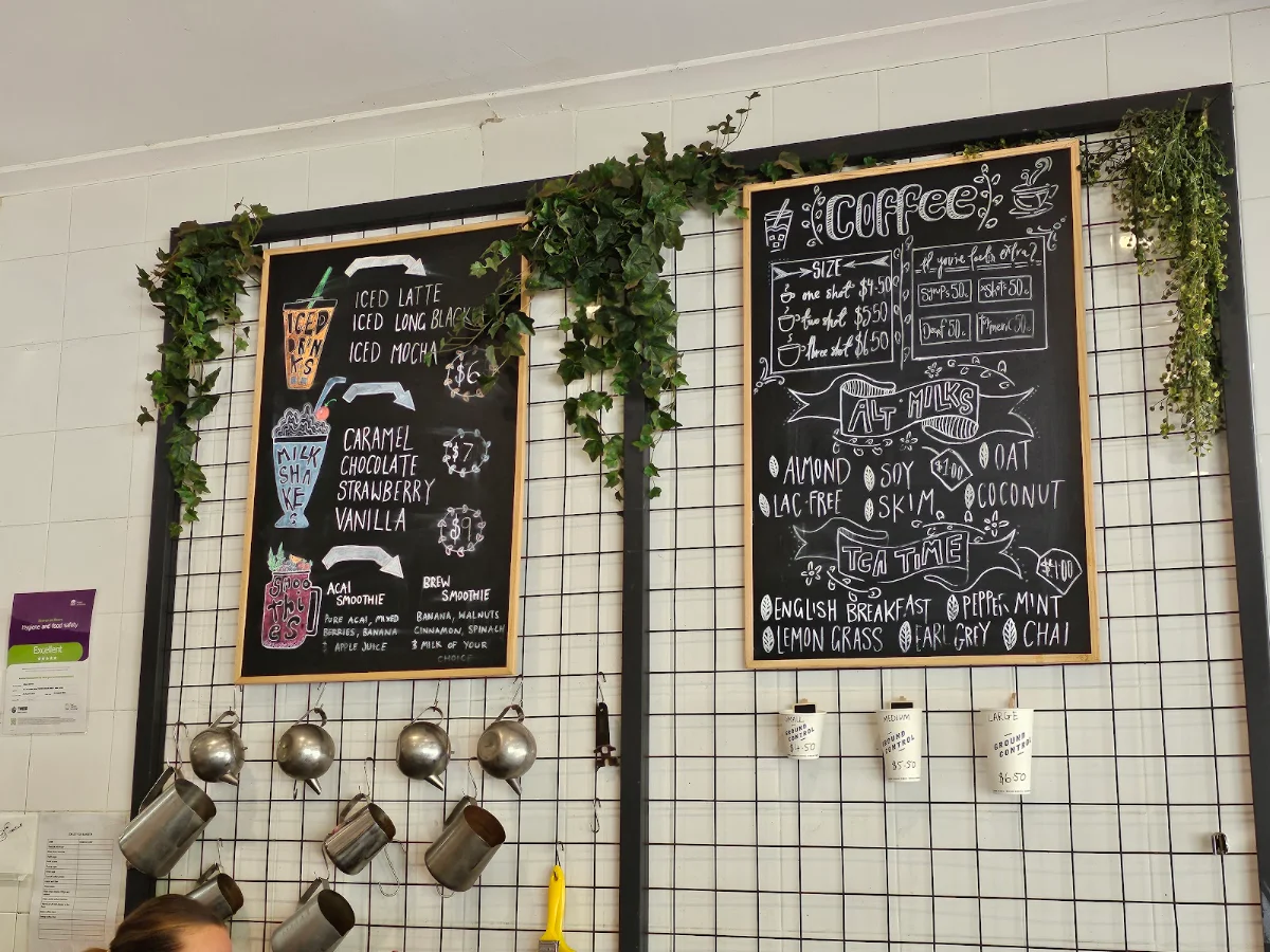Menu, WestBrew Coffee
