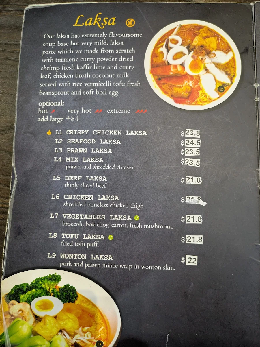 Menu, Ngoodle Restaurant Ashfield