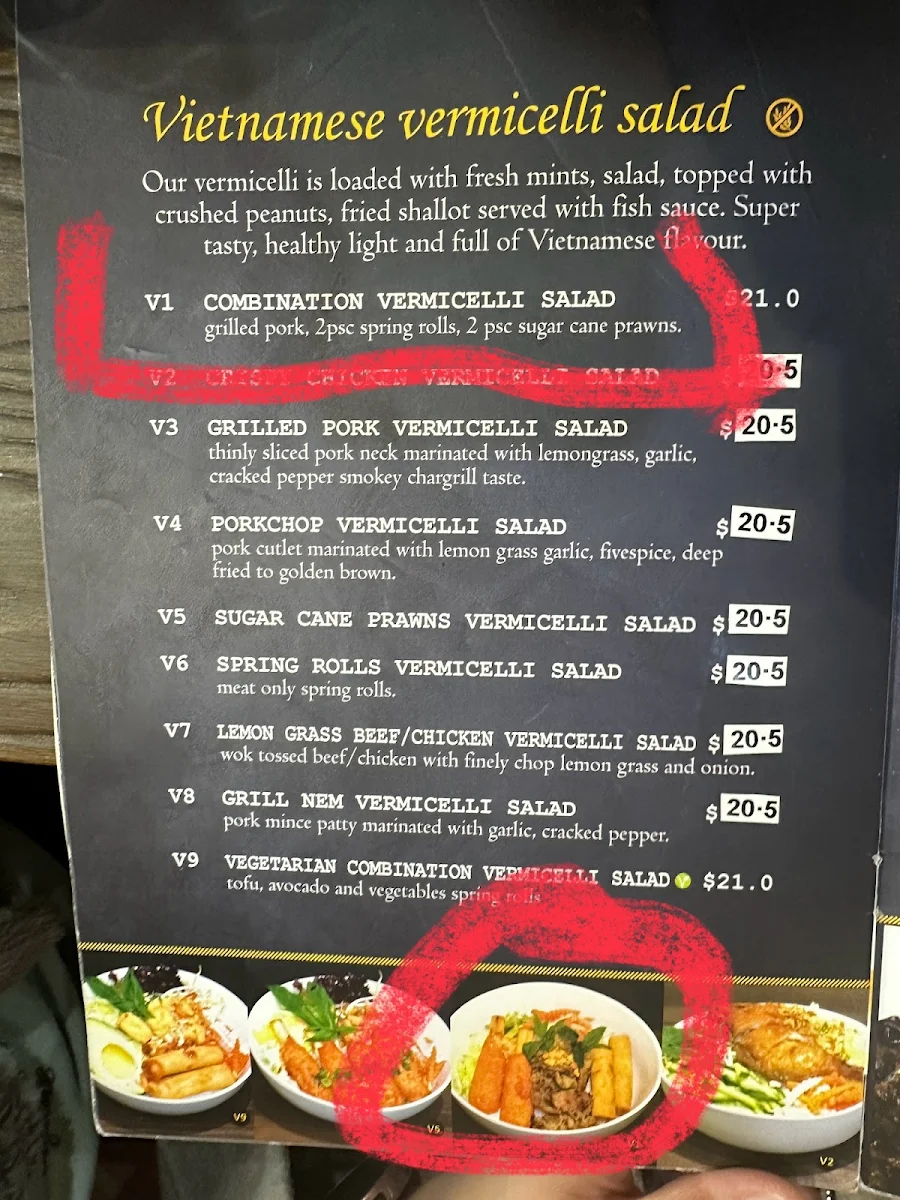 Menu, Ngoodle Restaurant Ashfield