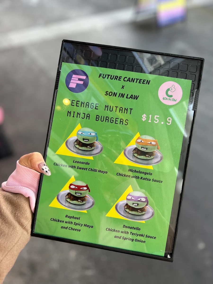 Menu, Future Canteen South Melbourne