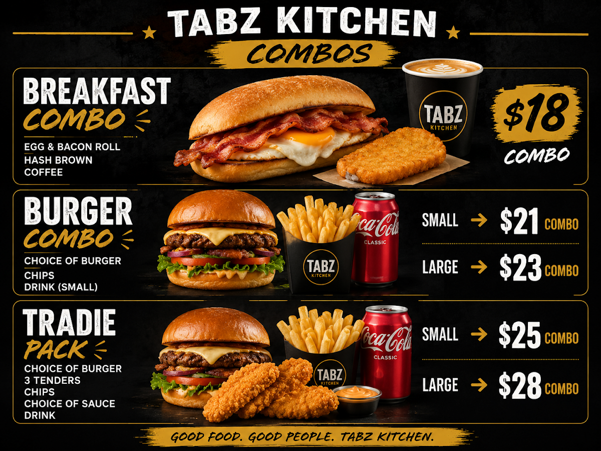 Menu, Tabz Kitchen