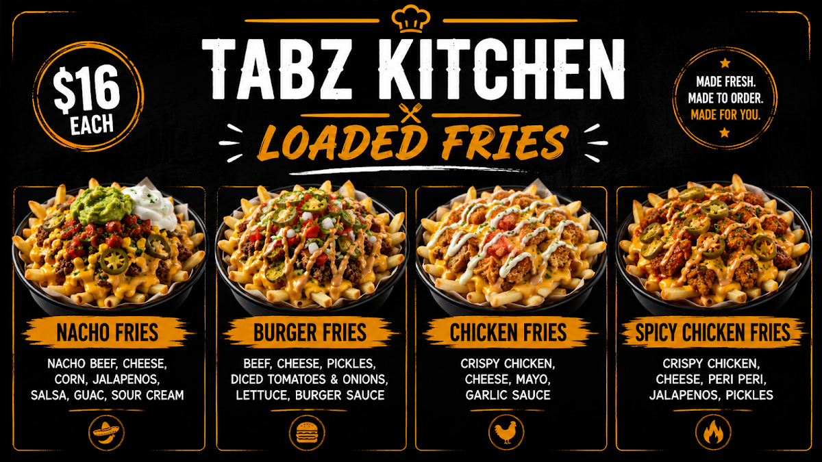 Menu, Tabz Kitchen