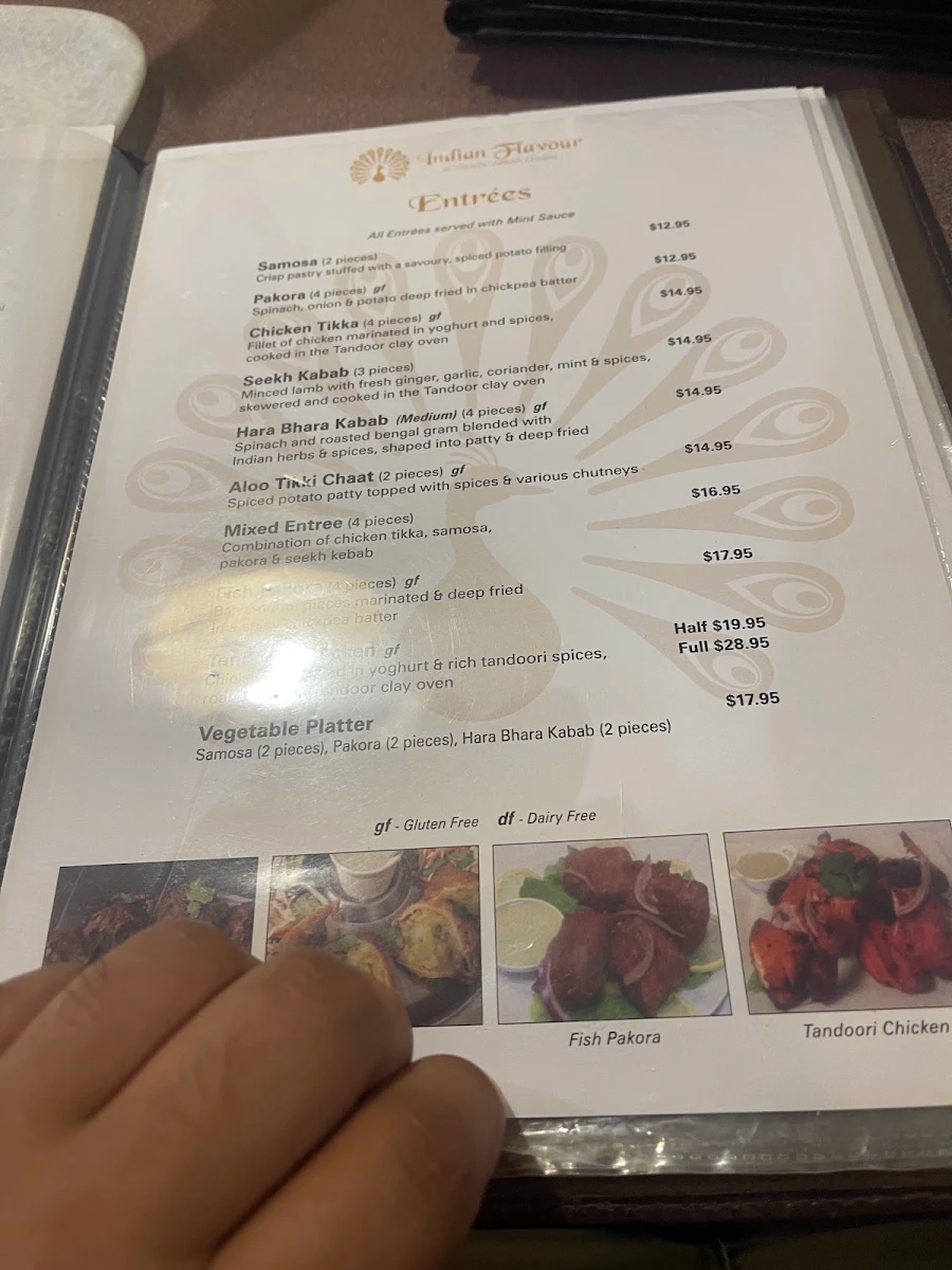 Menu, Indian Flavour Authentic Indian Cuisine