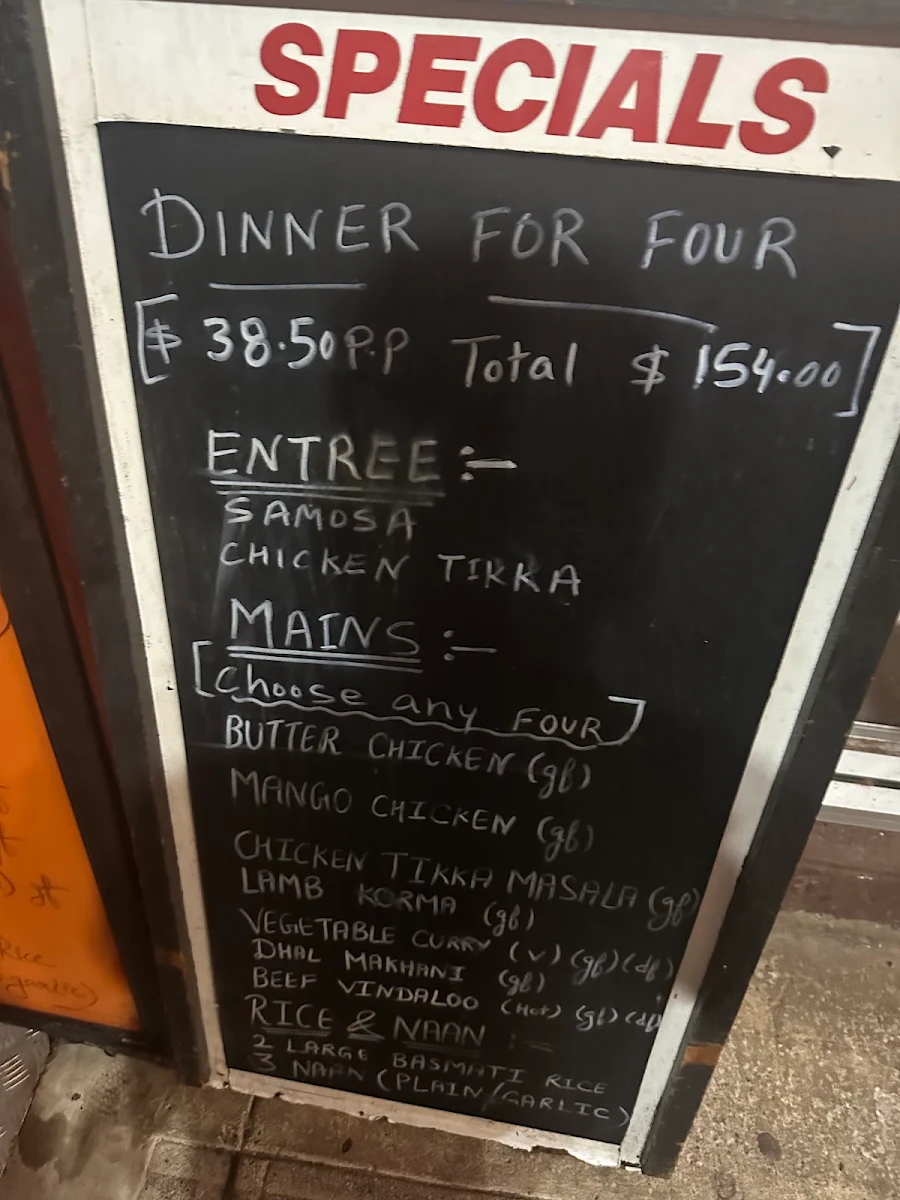 Menu, Indian Flavour Authentic Indian Cuisine