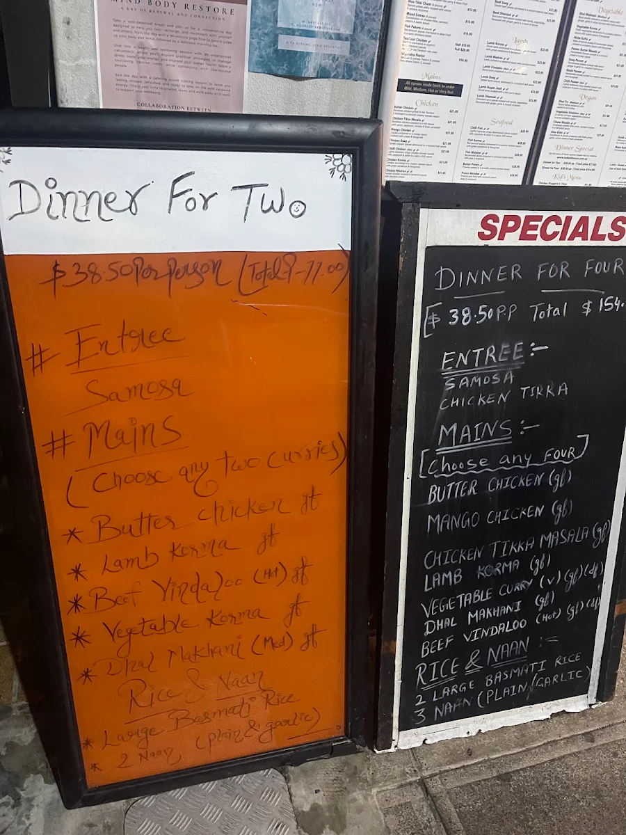 Menu, Indian Flavour Authentic Indian Cuisine