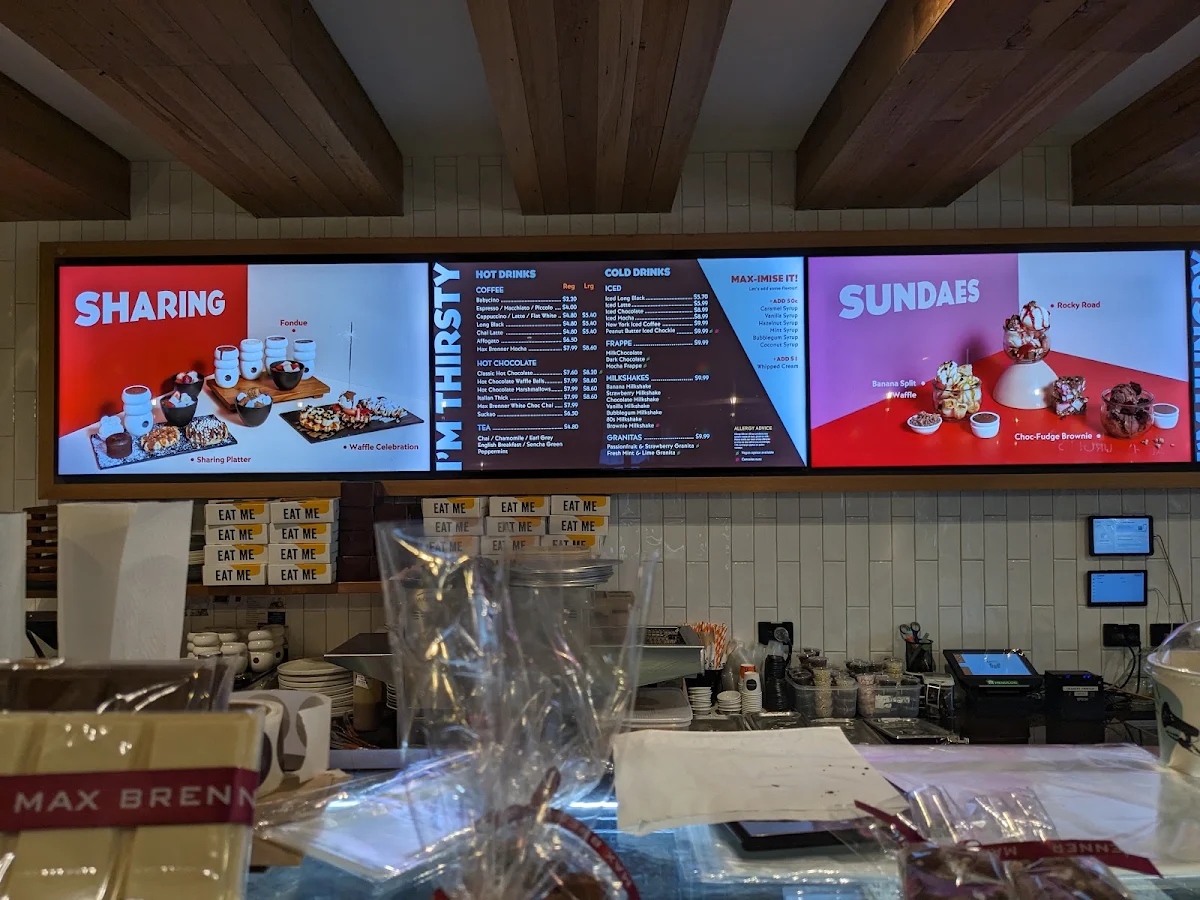 Menu, Max Brenner - World Square