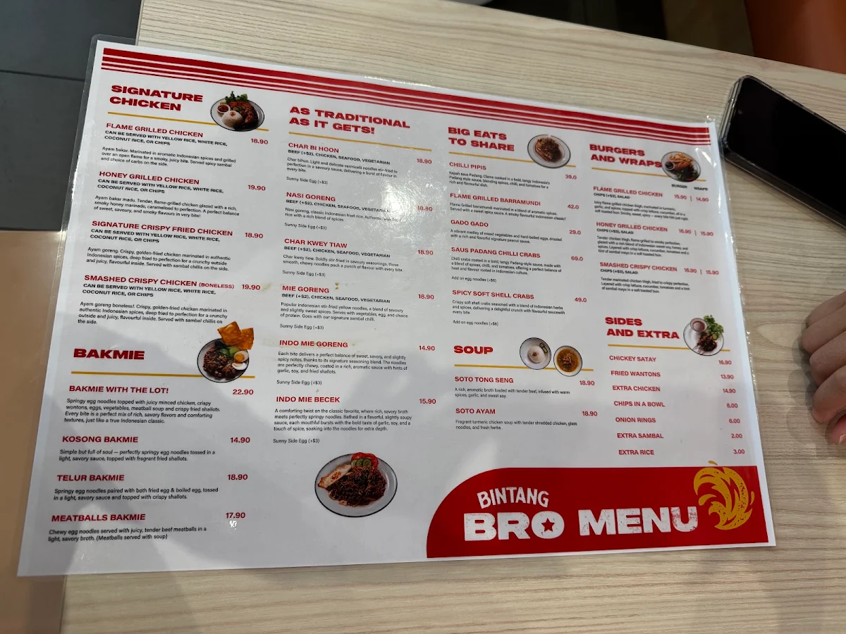 Menu, Little Indo Town Epping Victoria