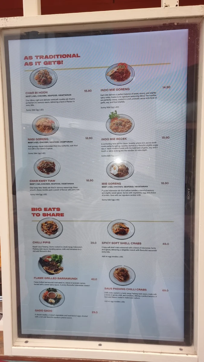 Menu, Little Indo Town Epping Victoria