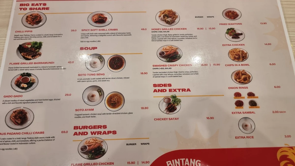 Menu, Little Indo Town Epping Victoria