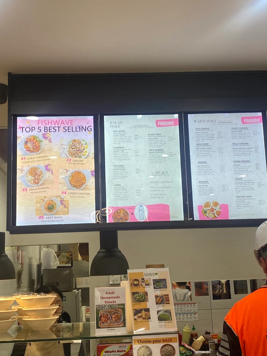 Menu, FISHWAVE Parramatta