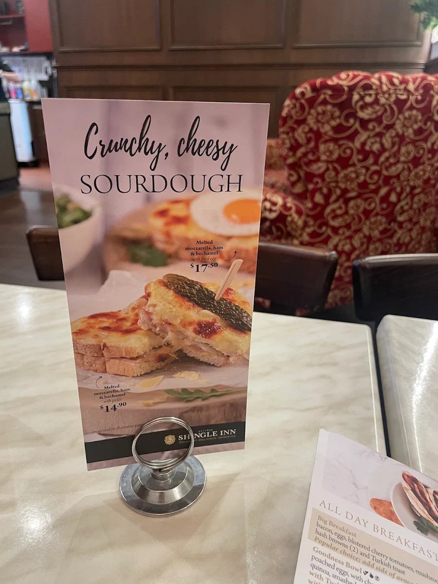 Menu, Shingle Inn North Lakes