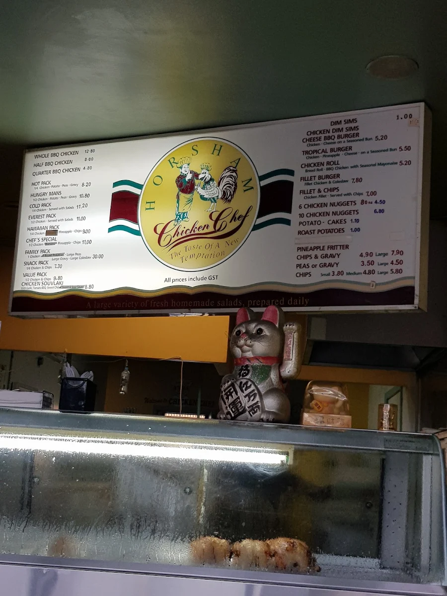 Menu, Horsham Kebab Station