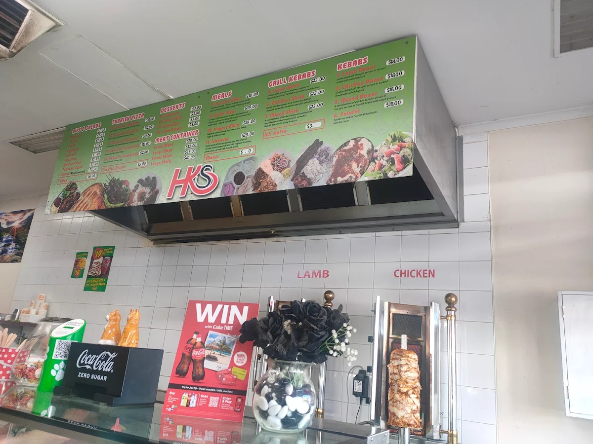 Menu, Horsham Kebab Station