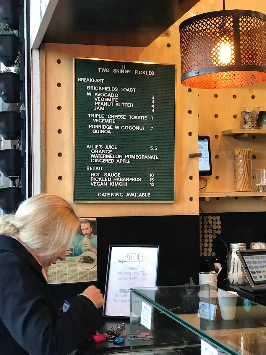 Menu, Two Skinny Pickles