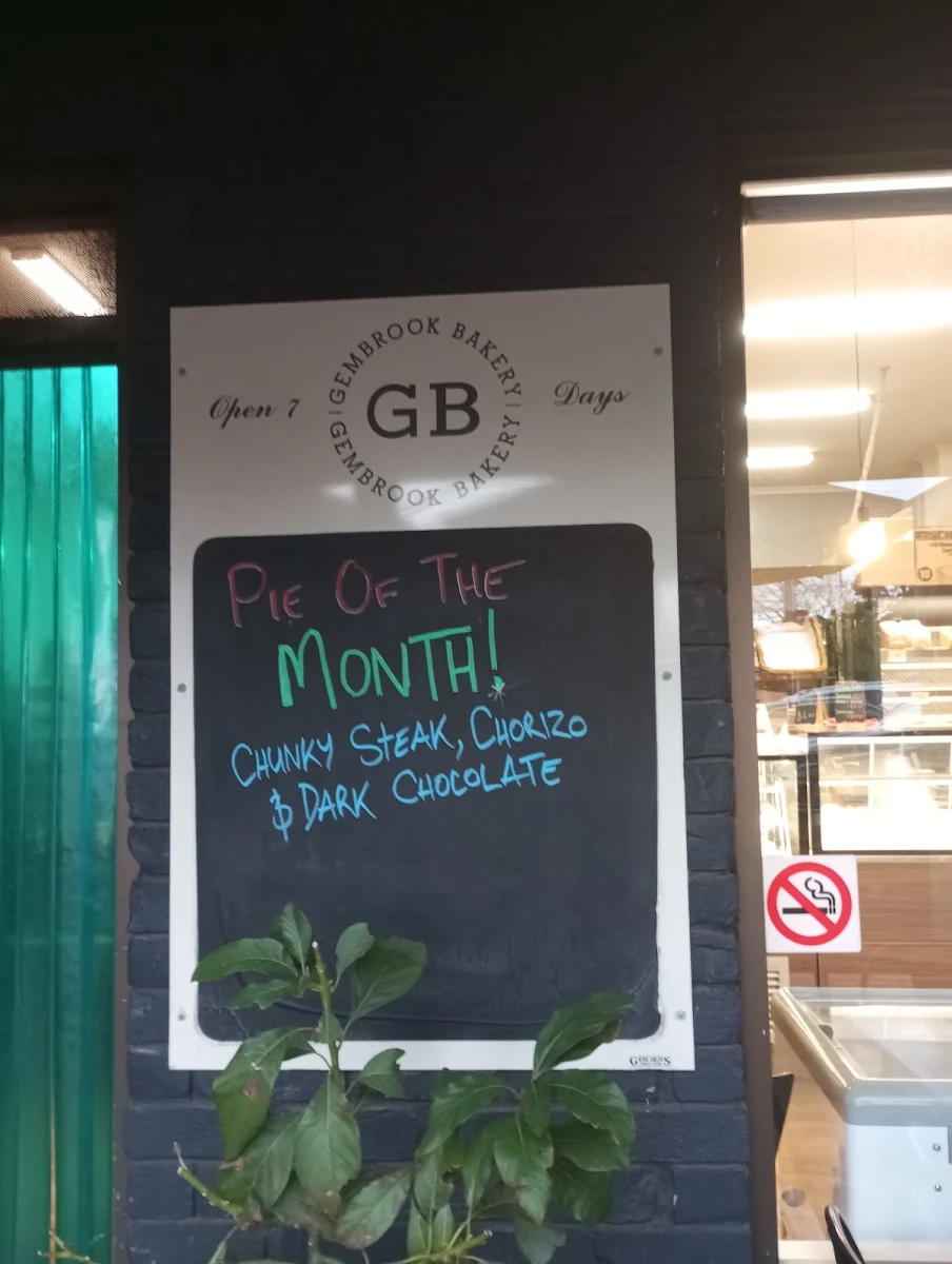 Menu, Gembrook Bakery