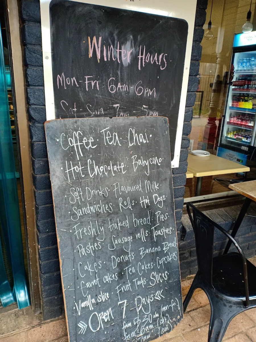 Menu, Gembrook Bakery