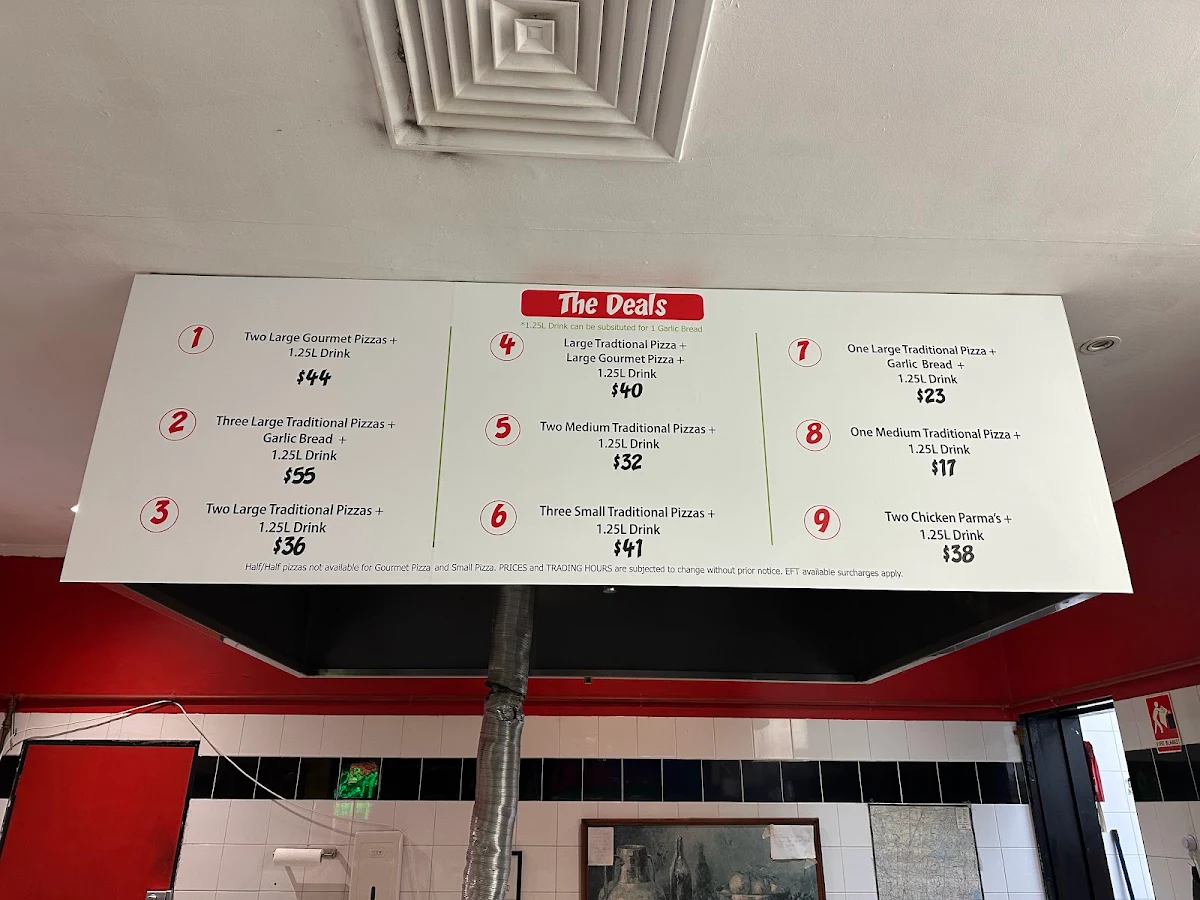 Menu, Unique Gourmet Pizza Bar