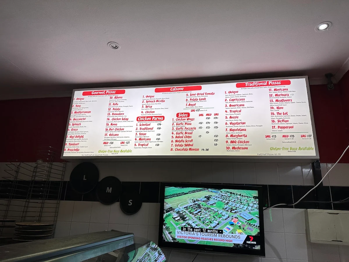 Menu, Unique Gourmet Pizza Bar